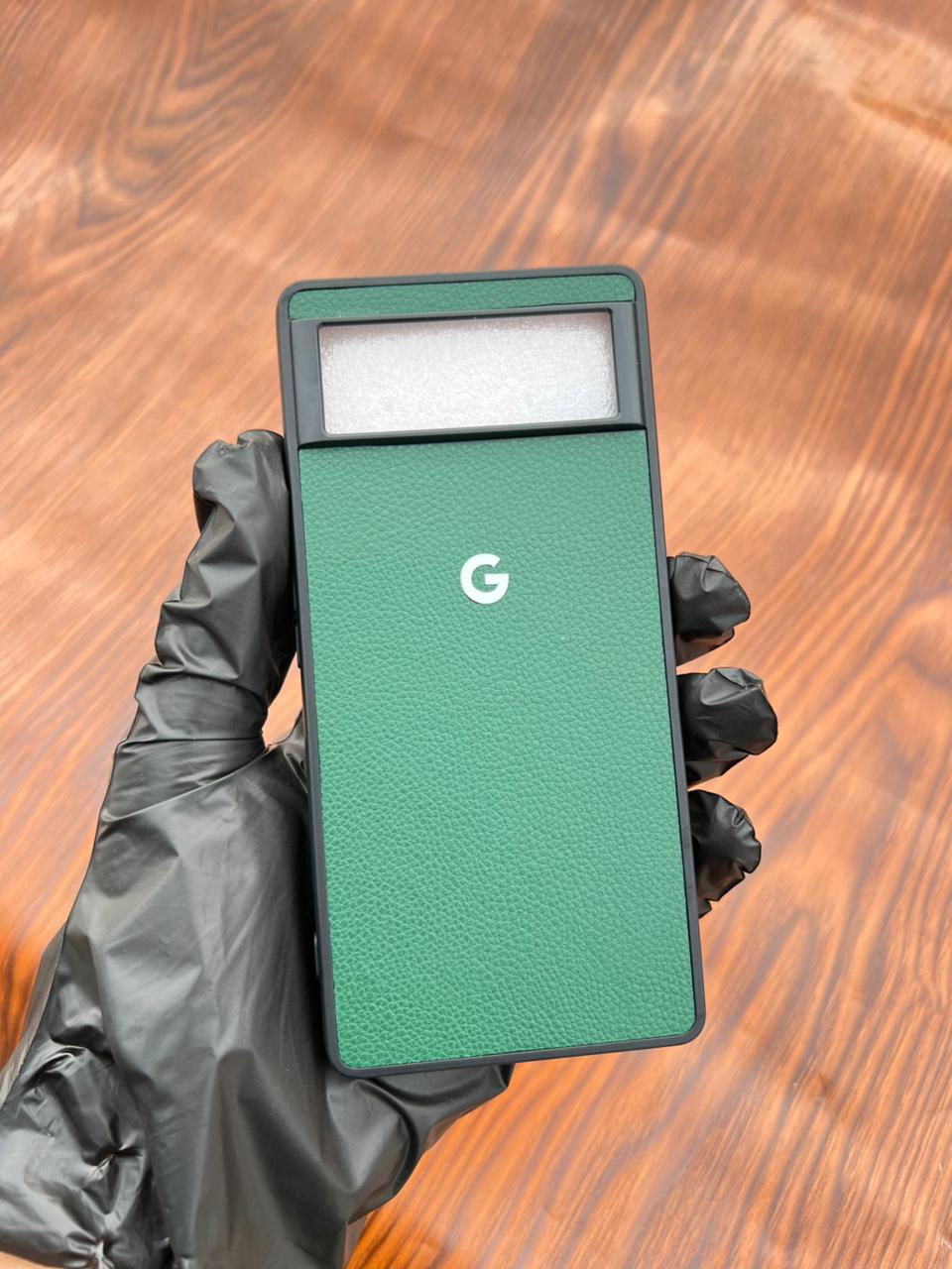 Google Pixel 6 Premium Leather Case Green