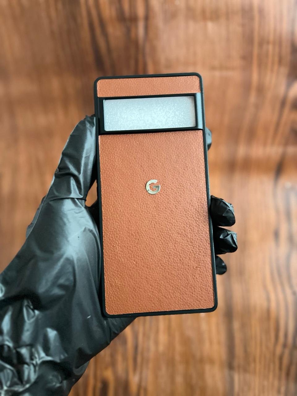 Google Pixel 6 Pro Premium Leather Case Brown