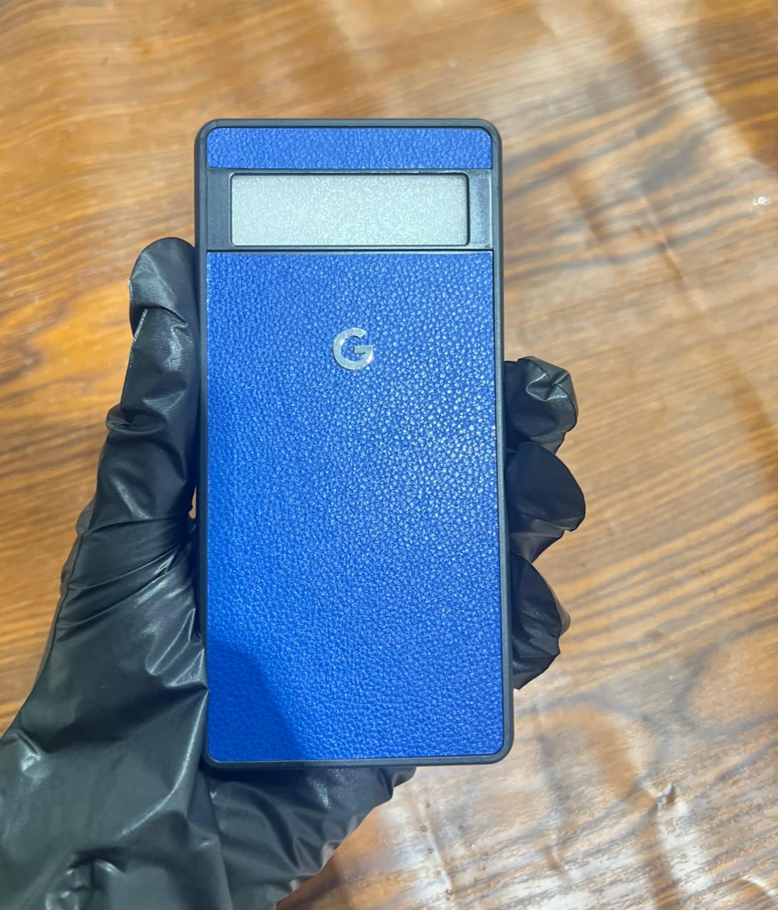 Google Pixel 7A Premium Leather Case Blue