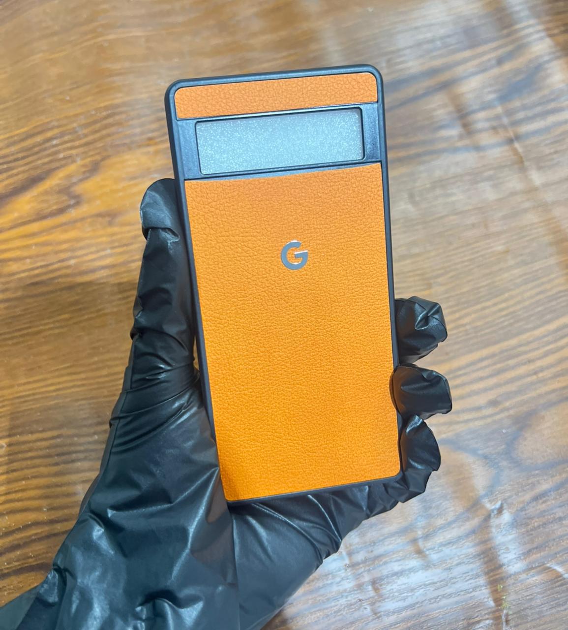 Google Pixel 7A Premium Leather Case Orange
