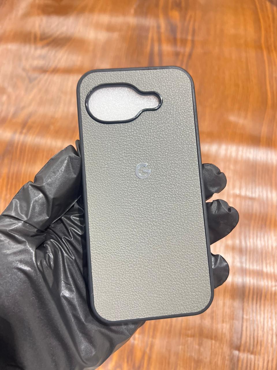 Google Pixel 10A Premium Leather Case Gray