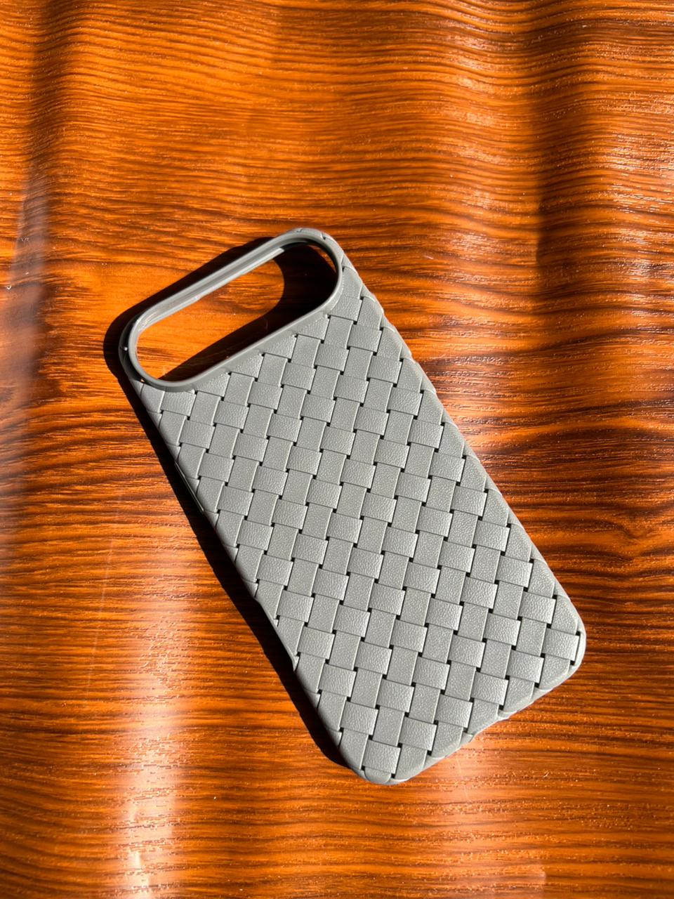 iPhone Air Woven Case "Leather Feel" Gray