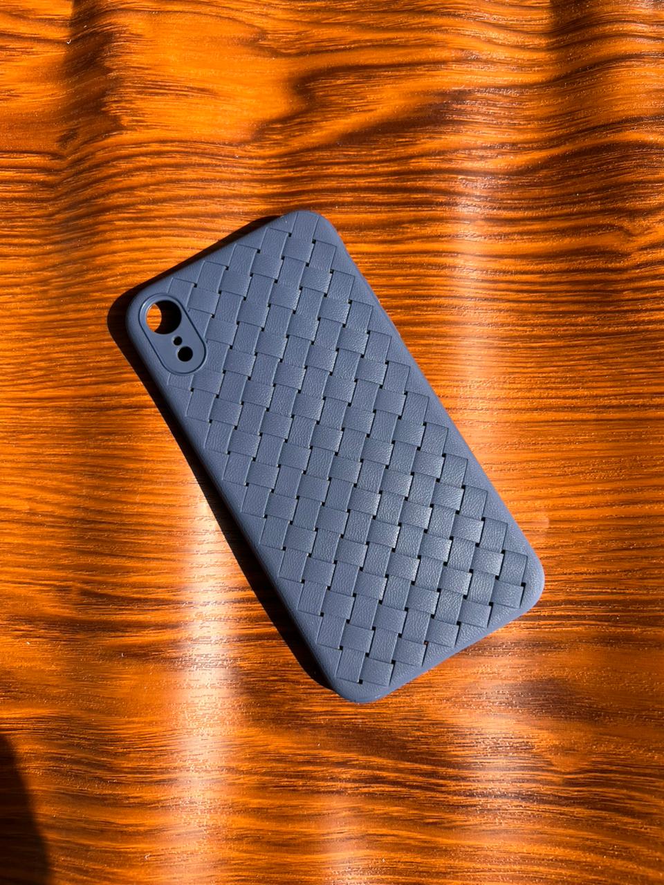 iPhone XR Woven Case "Leather Feel" Blue