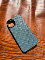 iPhone 13 Woven Case "Leather Feel" Riptide Blue