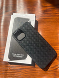 iPhone 12 Pro Max Woven Case "Leather Feel" Black