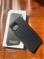 iPhone 12 Pro Max Woven Case "Leather Feel" Black