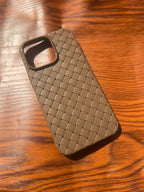 iPhone 13 Pro Woven Case "Leather Feel" Brown