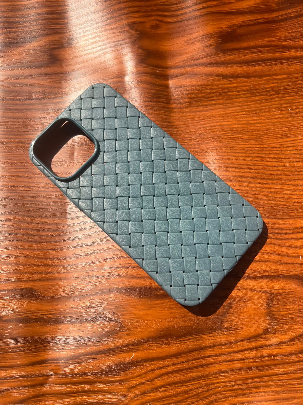 iPhone 13 Pro Max Woven Case "Leather Feel" Green