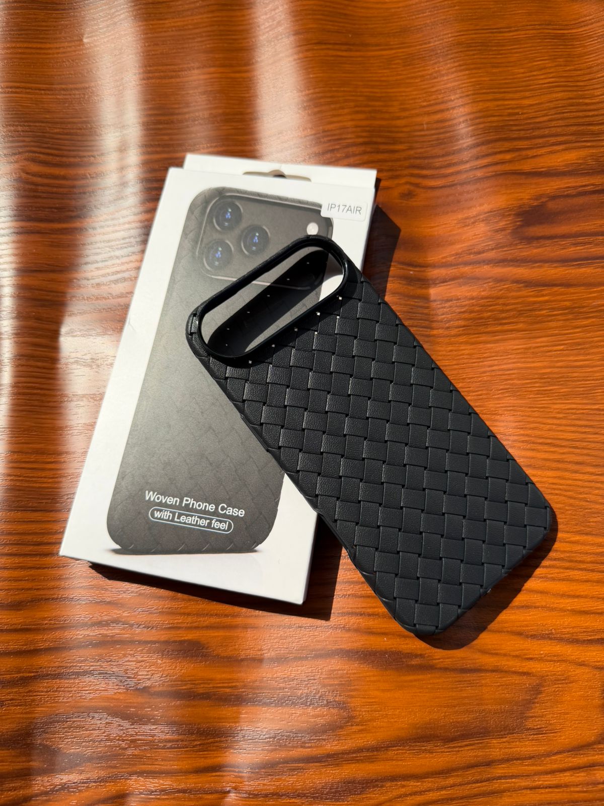 iPhone Air Woven Case "Leather Feel" Black