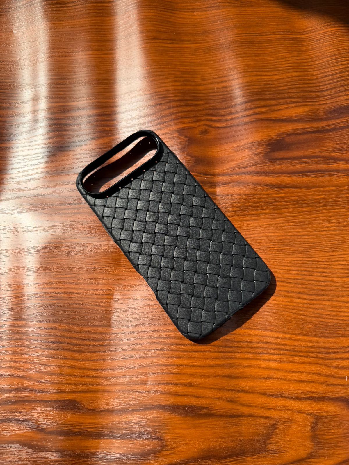 iPhone Air Woven Case "Leather Feel" Black