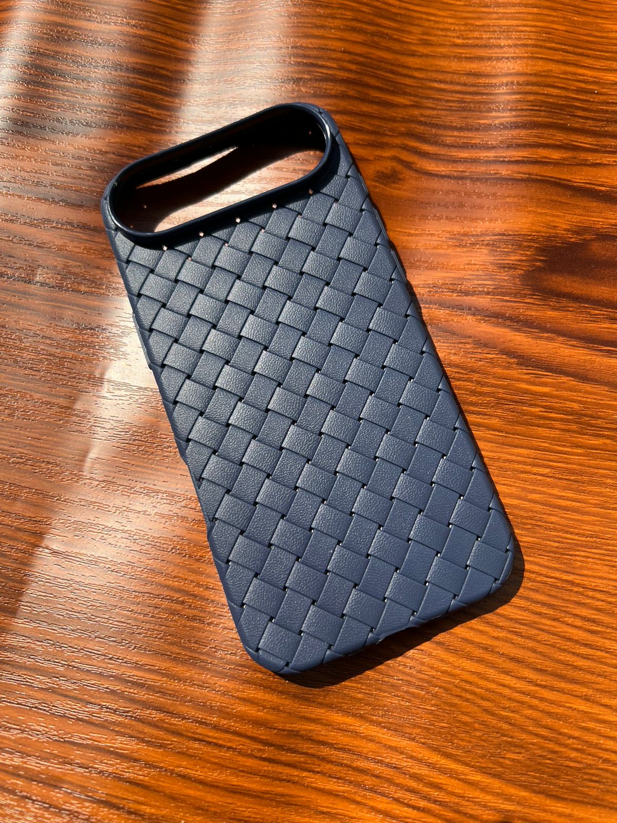 iPhone Air Woven Case "Leather Feel" Blue