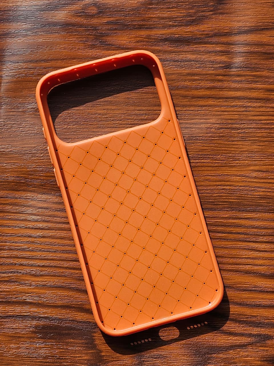 iPhone 17 Pro Max Woven Case "Leather Feel" Orange