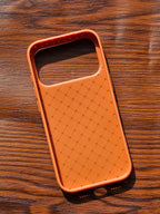 iPhone 17 Pro Woven Case "Leather Feel" Orange