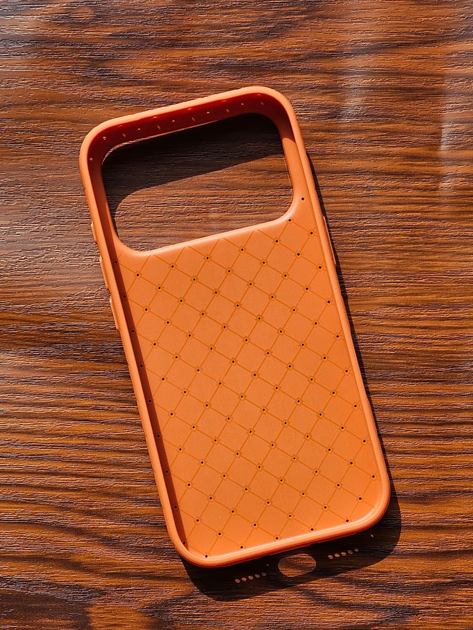 iPhone 17 Pro Woven Case "Leather Feel" Orange