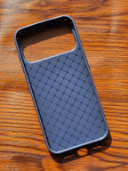 iPhone 17 Pro Woven Case "Leather Feel" Blue