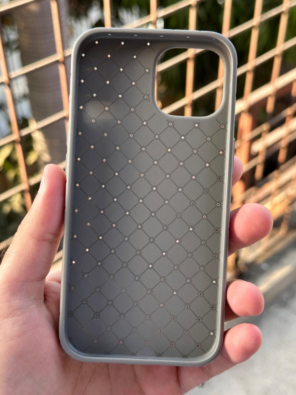 iPhone "15" Woven "Leather Feel" Case - Gray