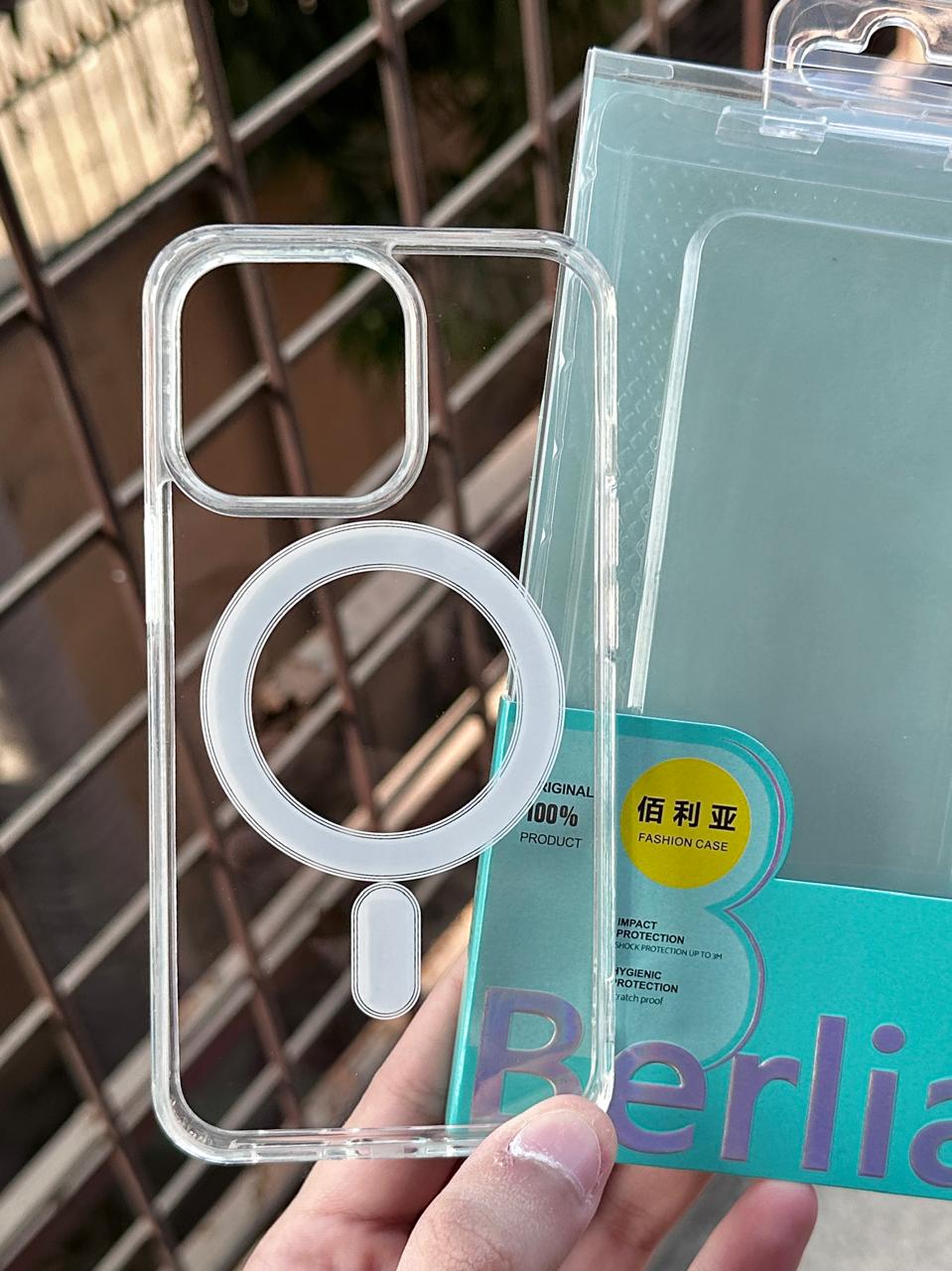 iPhone "13 Pro" BERLIA Premium MagSafe Transparent Case Main image