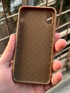 iPhone "X/XS" Woven "Leather Feel" Case - Brown