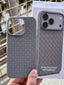 iPhone "16 Pro" Woven "Leather Feel" Case - Gray