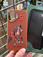 iPhone "17" Premium Polo Embroidered Case - Brown