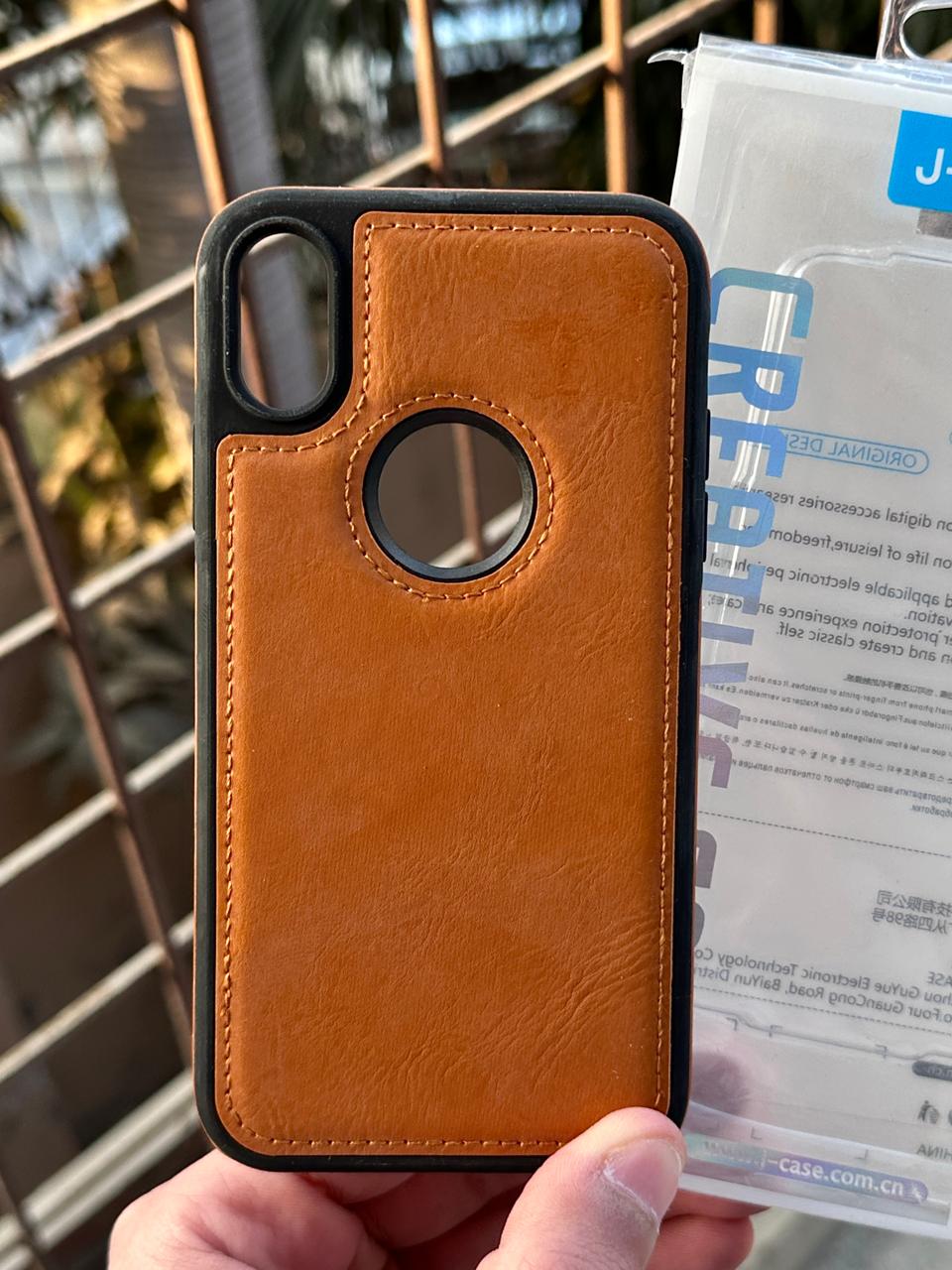 iPhone "XR" Premium J-CASE Leather Case - Camel Main image