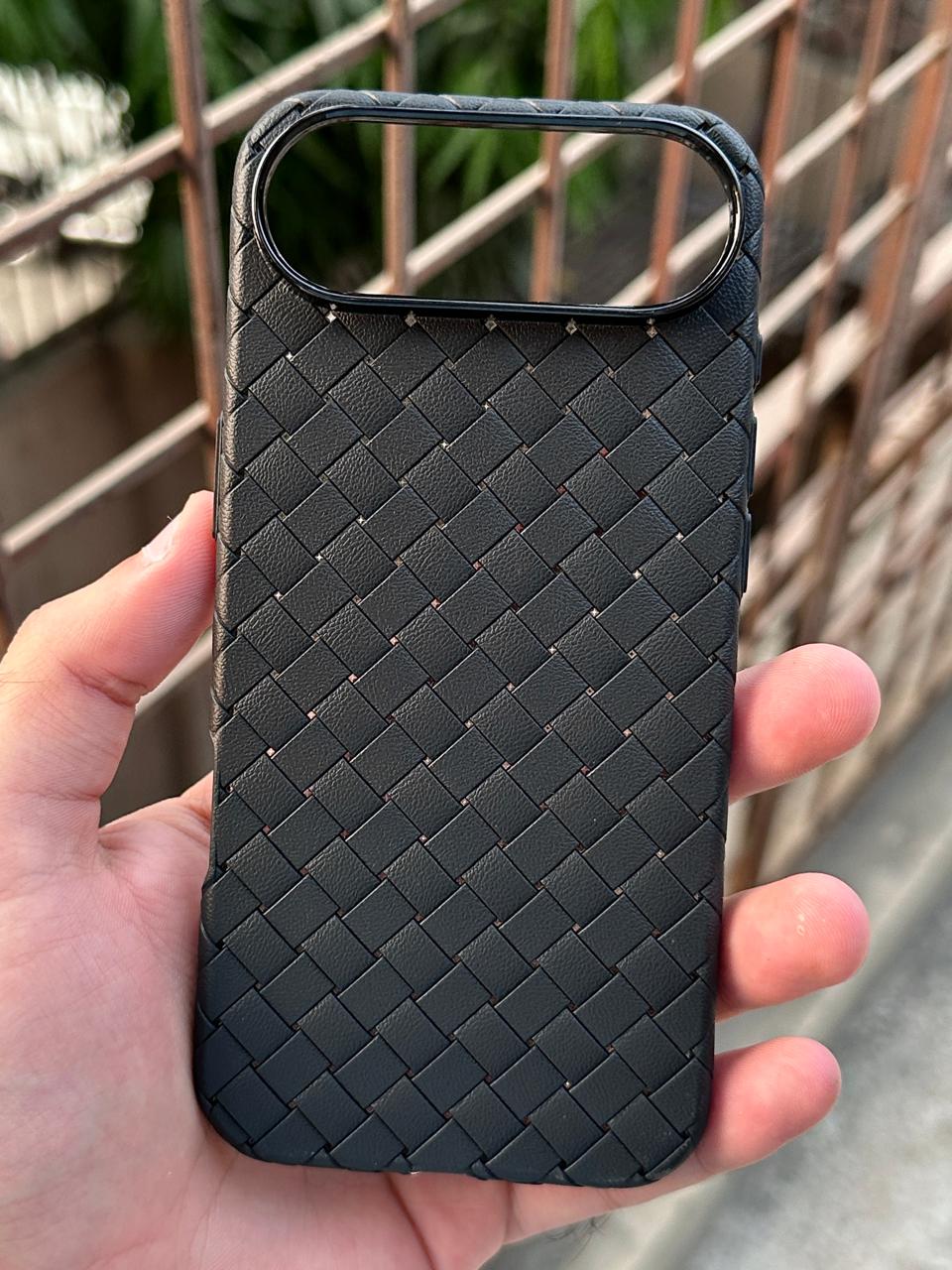 iPhone "Air" Woven "Leather Feel" Case - Black