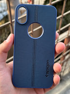 iPhone "XS Max" Spigen Premium Lining Stitched Case - Blue