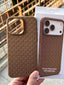 iPhone "15 Pro Max" Woven "Leather Feel" Case - Brown