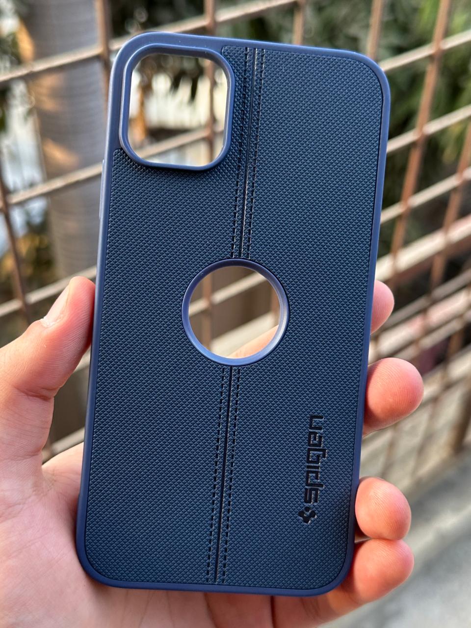 iPhone "11 Pro Max" Spigen Premium Lining Stitched Case - Blue