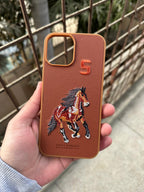 iPhone "13 Pro Max" Premium Polo Embroidered Case - Brown