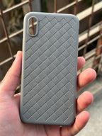 iPhone "X/XS" Woven "Leather Feel" Case - Gray