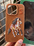 iPhone "16 Pro" Premium Polo Embroidered Case - Brown