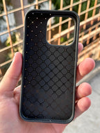 iPhone "15 Pro" Woven "Leather Feel" Case - Black