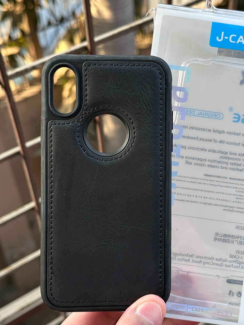 iPhone "X/XS" Premium J-CASE Leather Case - Black