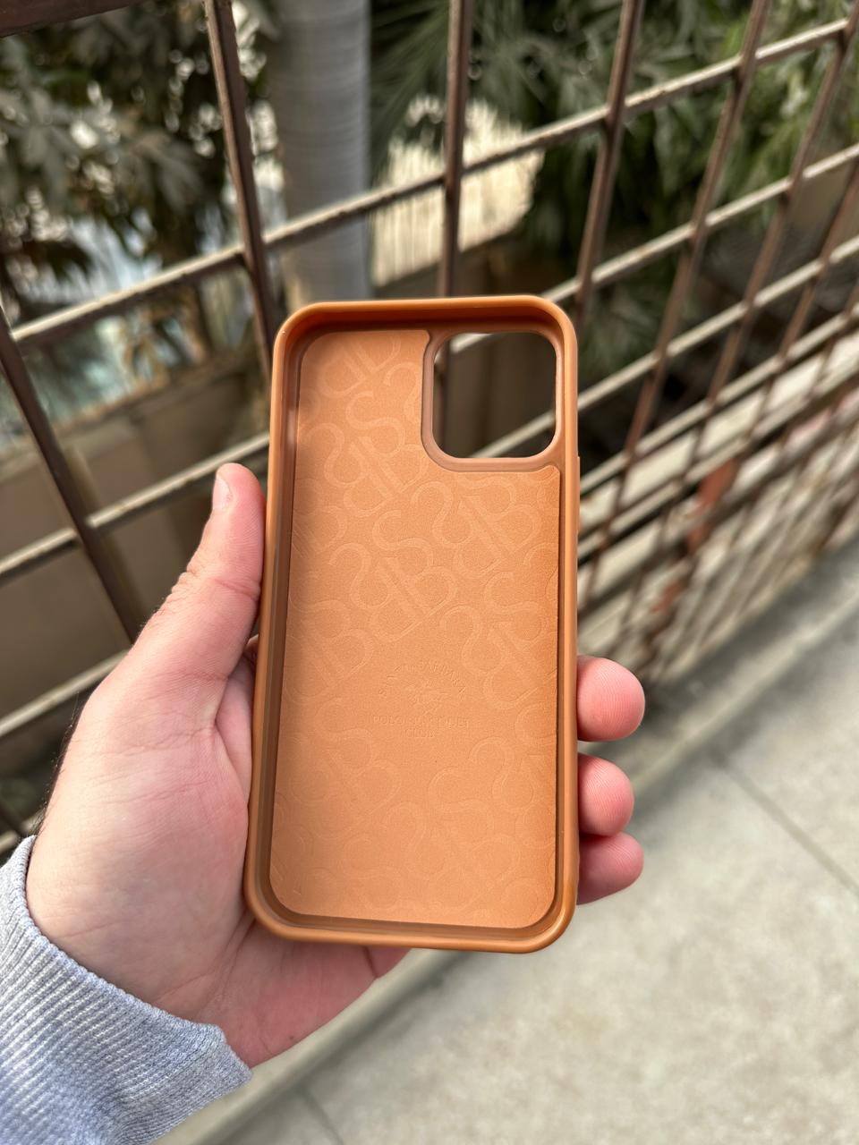iPhone "12/12 Pro" Premium Polo Embroidered Case - Brown
