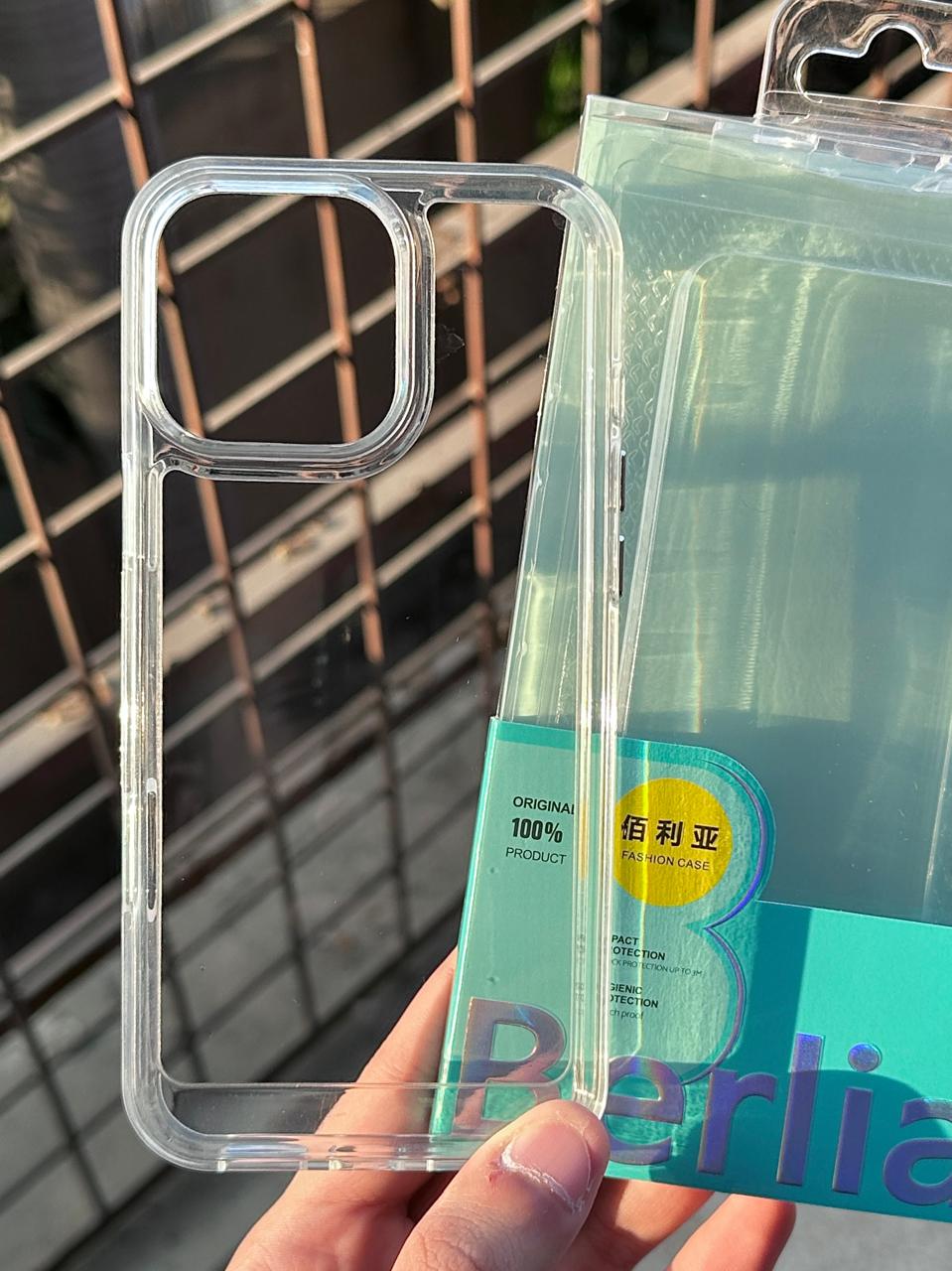 iPhone "16 Pro Max" BERLIA Premium Transparent Case Main image