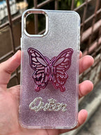 iPhone "11 Pro Max" Queen Butterfly Glitter Case - Lilac