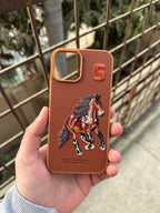 iPhone "12/12 Pro" Premium Polo Embroidered Case - Brown