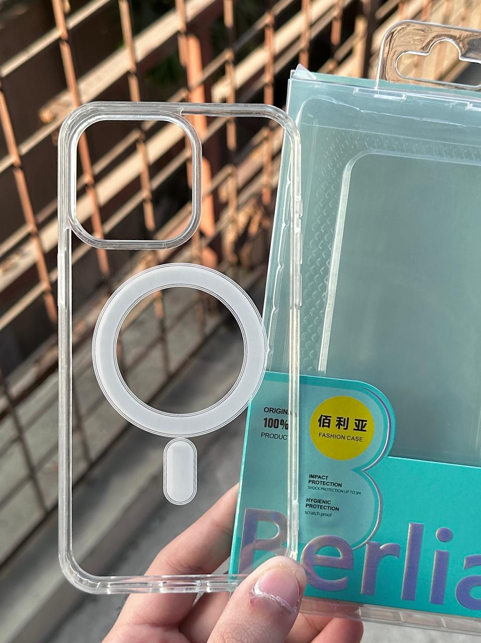 iPhone "15 Pro Max" BERLIA Premium MagSafe Transparent Case Main image