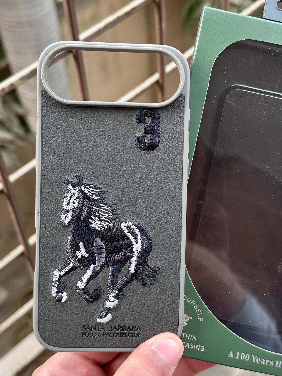 iPhone "Air" Premium Polo Embroidered Case - Dark Gray Main image