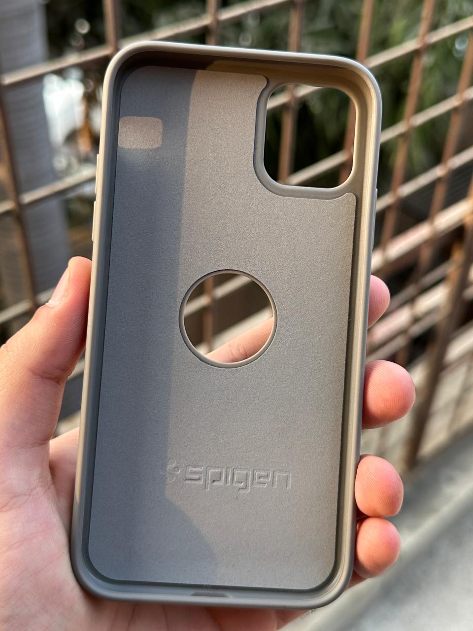iPhone "11 Pro Max" Spigen Premium Lining Stitched Case - Gray Secondary image