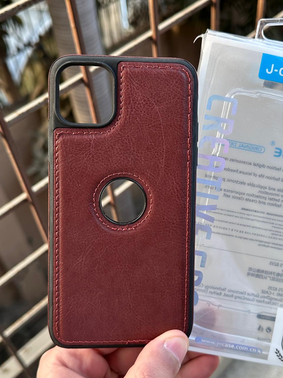 iPhone "11 Pro Max" Premium J-CASE Leather Case - Brown