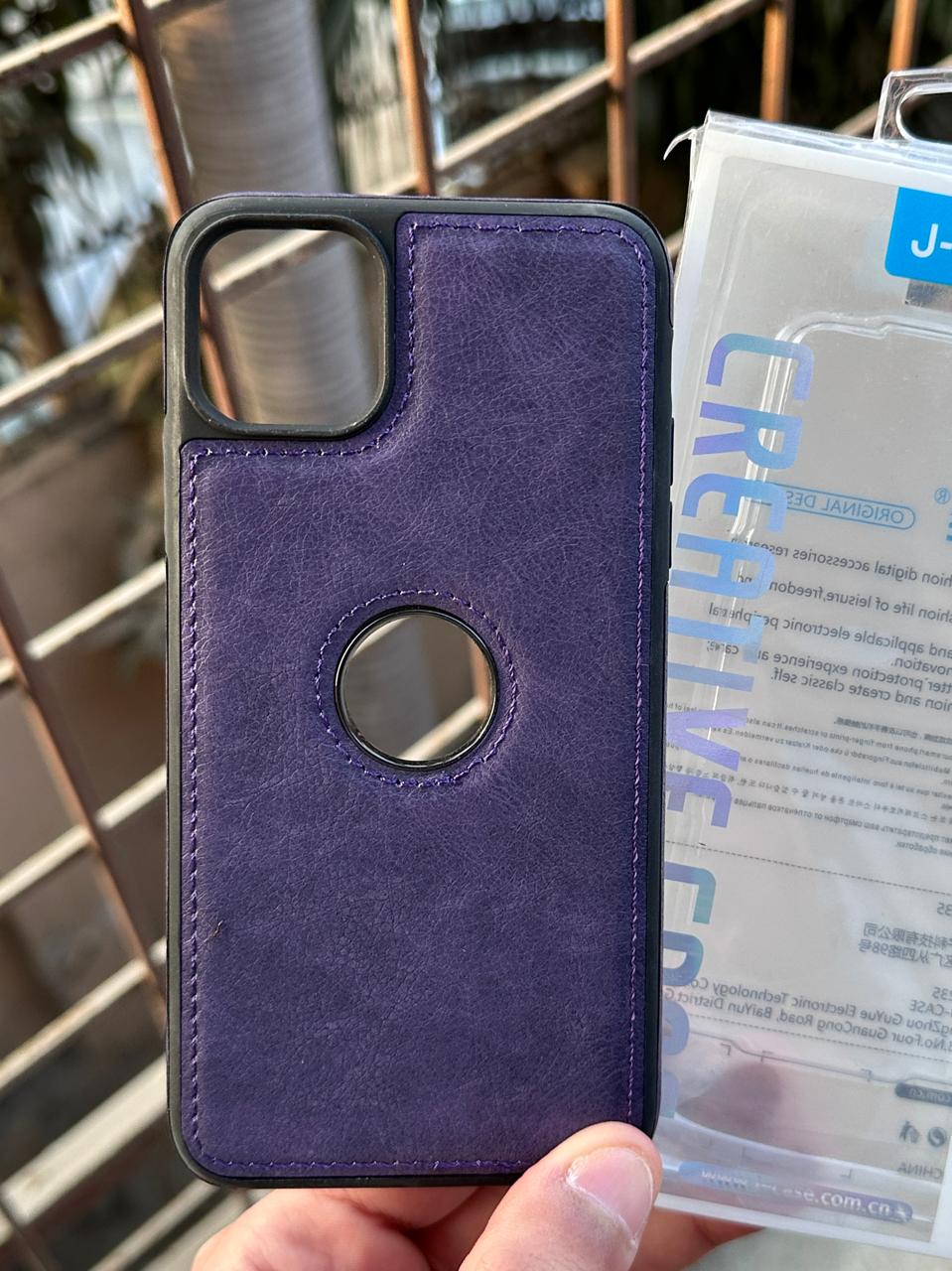 iPhone "11 Pro Max" Premium J-CASE Leather Case - Purple