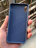 iPhone "XS Max" Woven "Leather Feel" Case - Blue