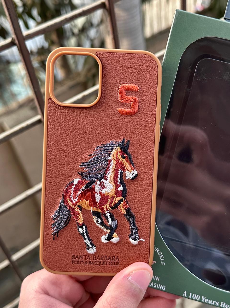 iPhone "11 Pro" Premium Polo Embroidered Case - Brown Main image