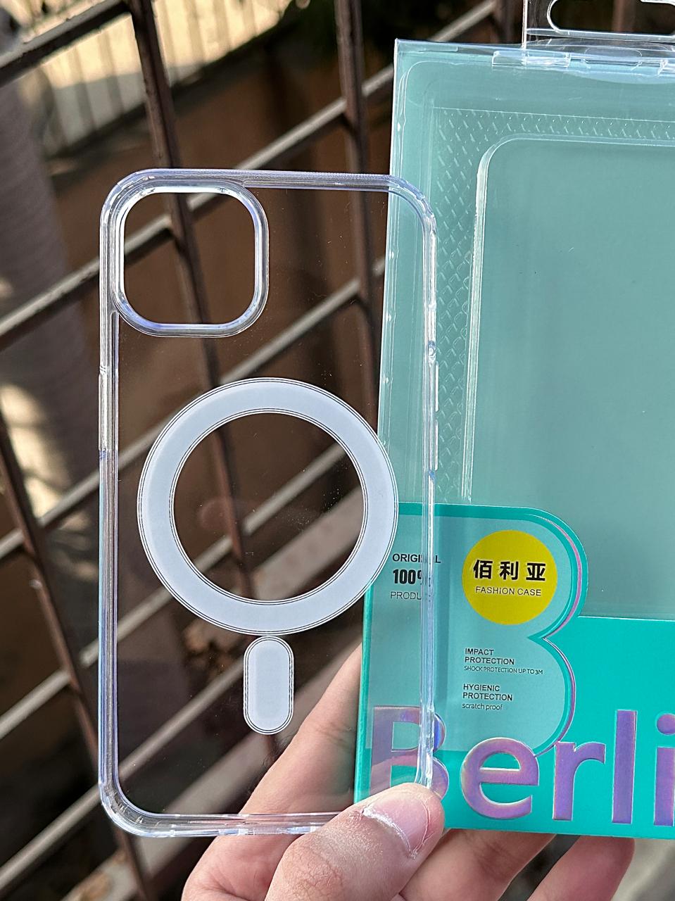 iPhone "13/14" BERLIA Premium MagSafe Transparent Case Main image