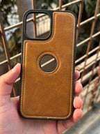 iPhone "13 Pro Max" Premium J-CASE Leather Case - Light Brown