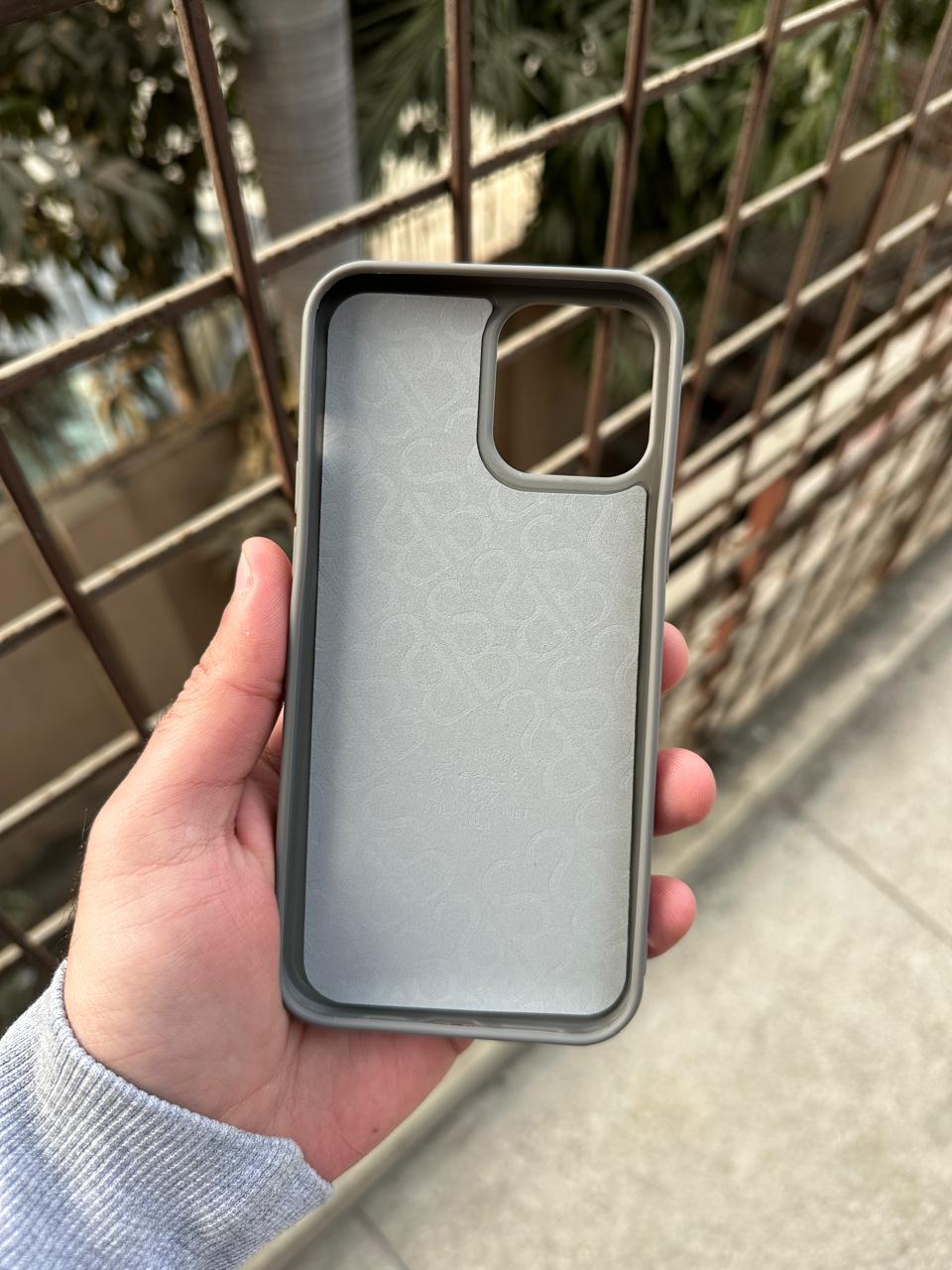 iPhone "12 Pro Max" Premium Polo Embroidered Case - Dark Gray