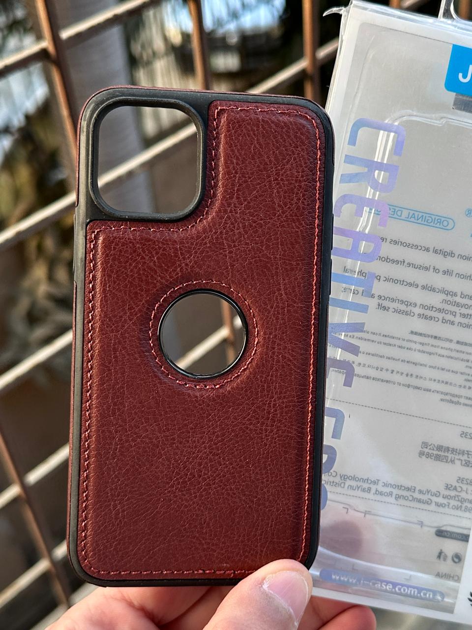 iPhone "11 Pro" Premium J-CASE Leather Case - Brown Main image