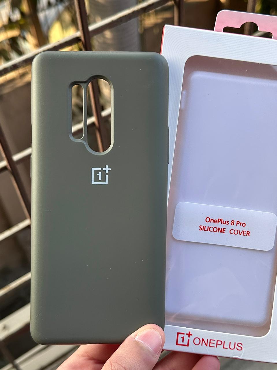 OnePlus "8 Pro" Premium Official Silicone Case - Olive Green